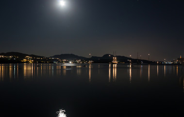 Fototapeta na wymiar Marina Di Portisco By Night Sardinia