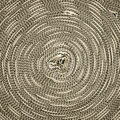 Close-up surface rope roll round.