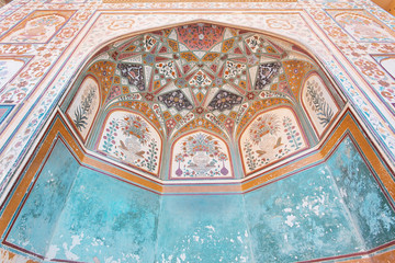 Mosaic decorations at Amer Fort India 