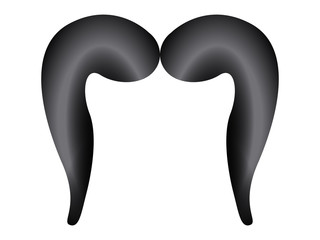 Isolated mustache icon