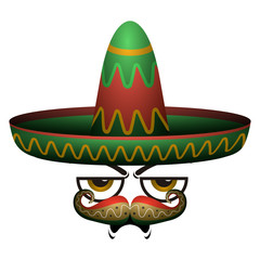 Happy expression with traditional hat