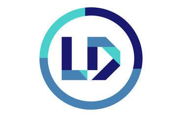 LD Global Circle Ribbon Letter Logo