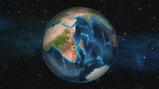 Earth Zoom In - Harare, Zimbabwe