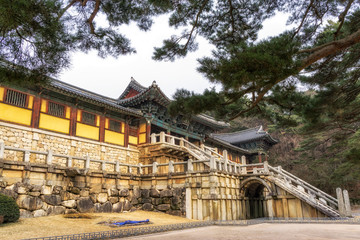 Fototapeta na wymiar cheongungyo and baegungyo in bulguksa temple
