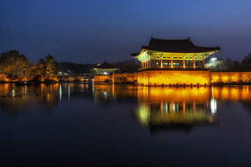 Naklejka premium donggung palace and wolji pond in gyeongju