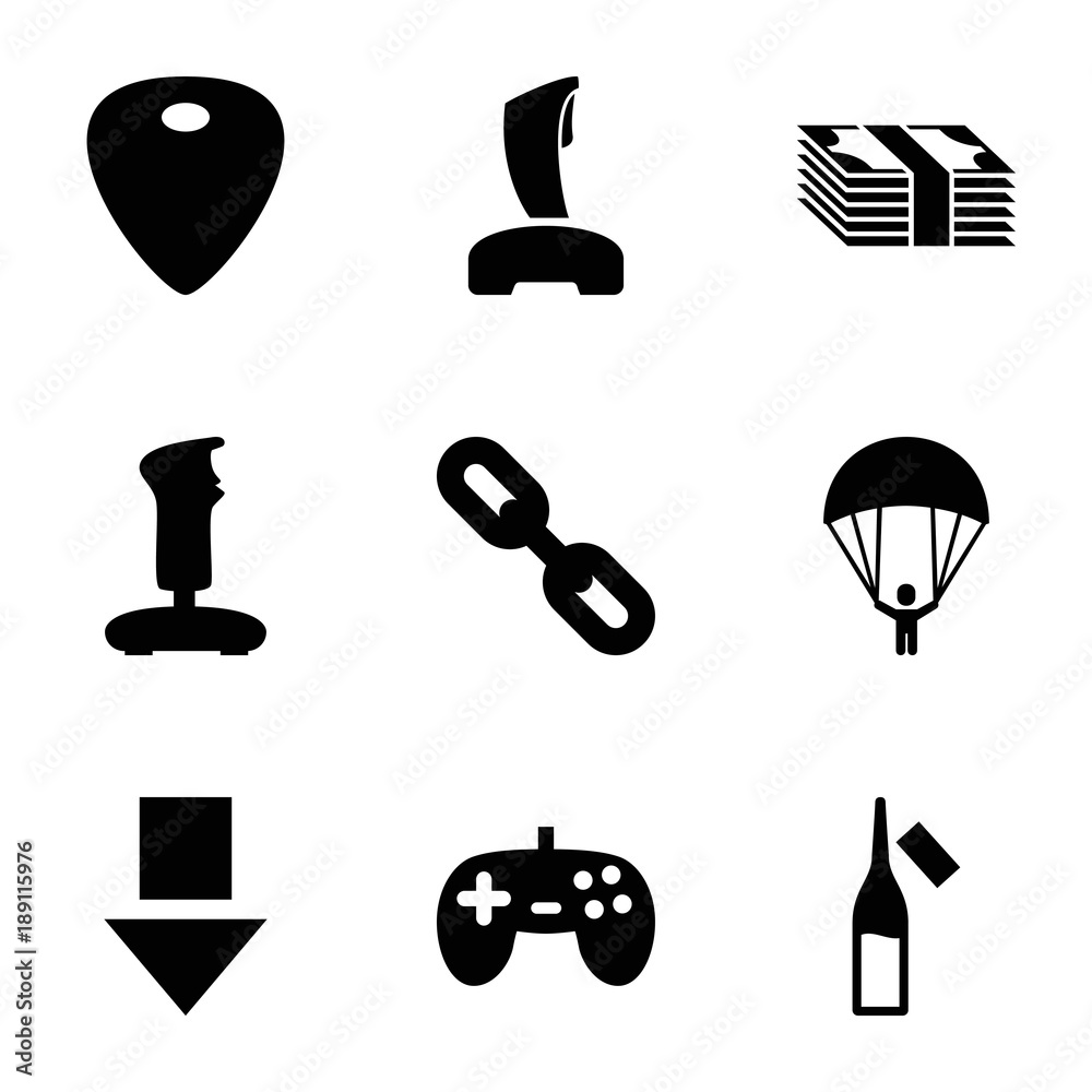Poster app icons. set of 9 editable filled app icons
