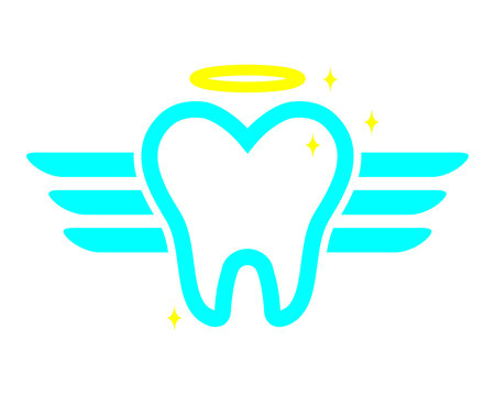 angel tooth teeth dent dental dentist image icon