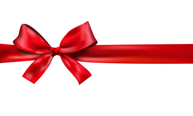 ベクター、光沢の赤いリボン