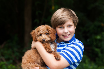 A Boy and His Puppy