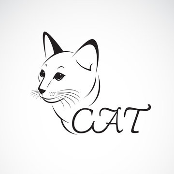 Vector of a cat head on white background. Pet. Animal. Easy editable layered vector illustration.