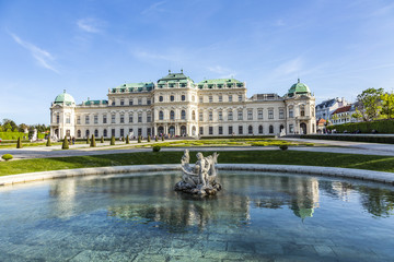 Fototapeta na wymiar Belvedere Palace in summer, Vienna, Austria