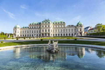 Deurstickers Belvedere Paleis in de zomer, Wenen, Oostenrijk © travelview