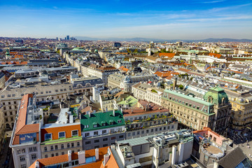 View of Vienna from the St.Stephan Cathedral