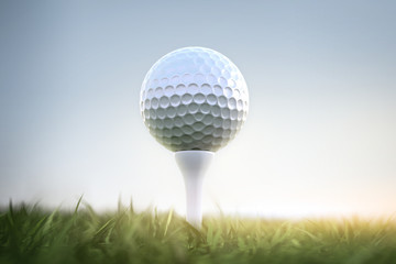 golfball on grass field