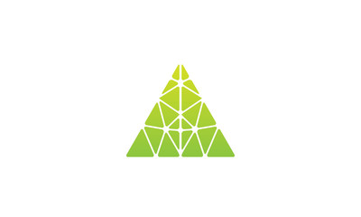 pyramid green logo vector