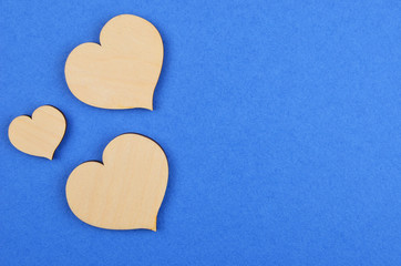 Heart on cardboard background