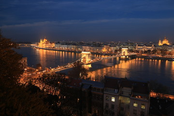 Fototapeta na wymiar Parliment Building of Hungary in Budapest