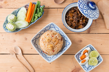 Fried rice with Shrimp paste sauce