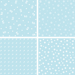 set of 4 floral patterns