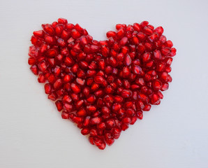 pomegranate in a shape of a heart