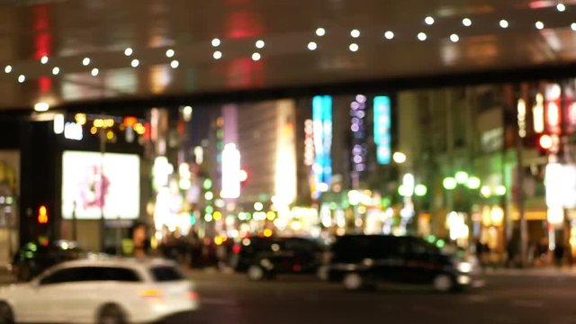 ソフトフォーカス - 六本木交差点の夜景 繁華街