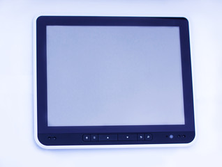 black tablet pc isolated on white with clipping path