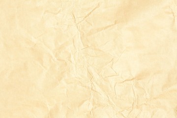 Crumpled yellow paper texture