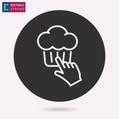 Cake line vector icon. Editable stroke.