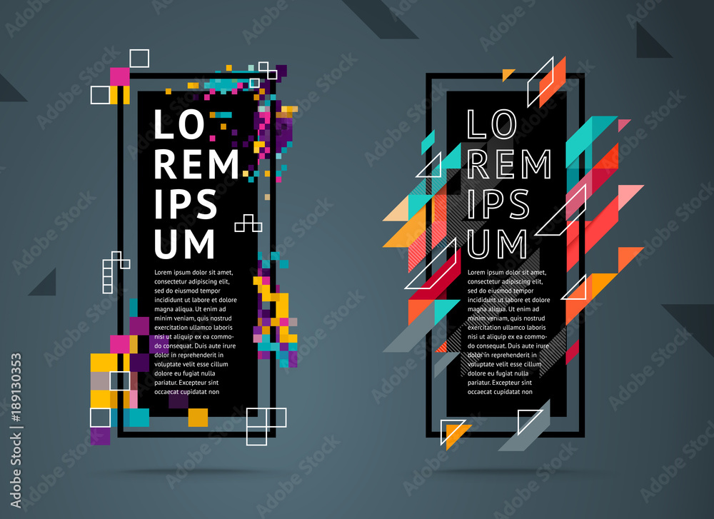 Canvas Prints vector modern bright frame for text.