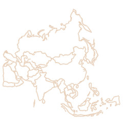 South-East Asia map. Vector Illustration