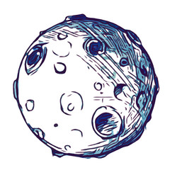 Full moon. Vector illustration