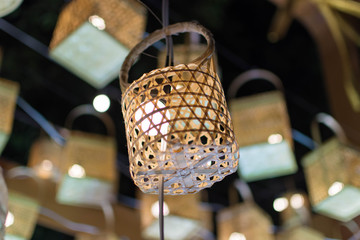 Basket light bulb art