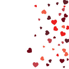 Vector Confetti Background Pattern.  Element of design.  Colored hearts on a white background