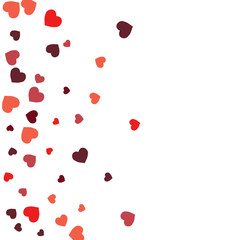 Vector Confetti Background Pattern.  Element of design.  Colored hearts on a white background