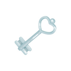Silver old key vector Illustration