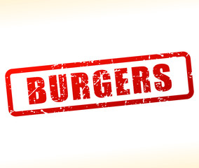 burgers red stamp design