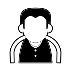 Cute grandfather cartoon walking stick icon vector illustration graphic design