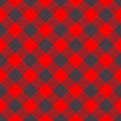 Classic Lumberjack Plaid Pattern in Red and Black.