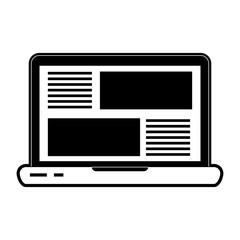 Laptop on internet icon vector illustration graphic design