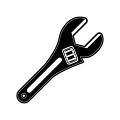 adjustable wrench tool icon vector illustration graphic design