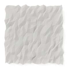 Crumpled paper. 3d rendering.