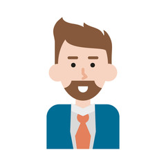 Businessman profile cartoon icon vector illustration graphic design