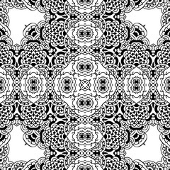 Seamless pattern of oriental ornament. Moroccan background. Lacy pattern.