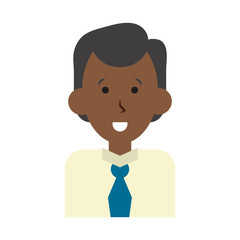 Businessman profile cartoon icon vector illustration graphic design