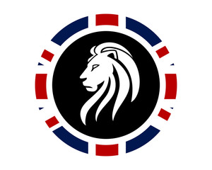 Naklejka premium lion leo british image vector icon logo