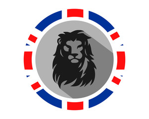 Fototapeta premium lion leo beast british image vector circle