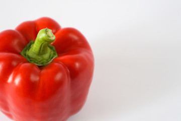 red bell pepper, white background