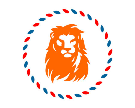 orange lion leo image vector icon logo silhouette