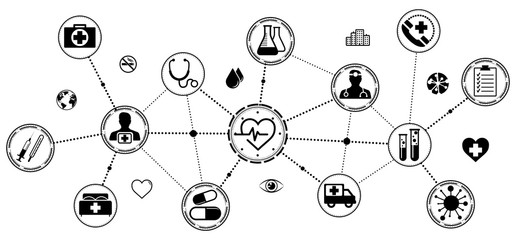 Healthcare modern flat interface vector