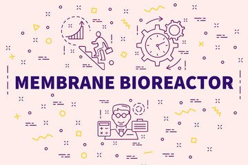 Fototapeta na wymiar Conceptual business illustration with the words membrane bioreactor